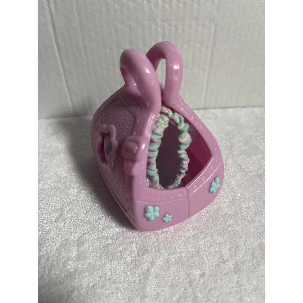 Littlest Pet Shop Ferret 482 Brown Green Eyes with Purple Carrier Accessory Set - Picture 3 of 3